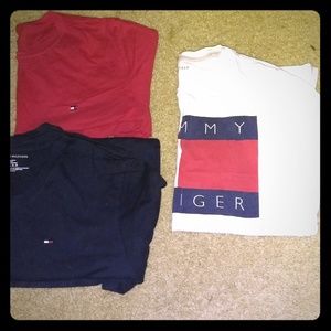 Red,white and blue Hilfiger shirts